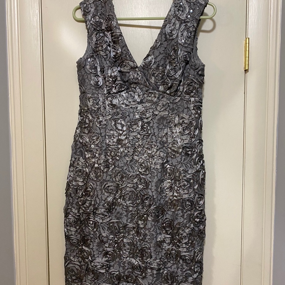 Silver fitted dress